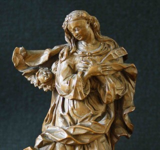 Figure of the Virgin with attending angels